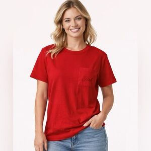 PINK by Victoria’s Secret Red Pocket T-Shirt – Women’s Size Small